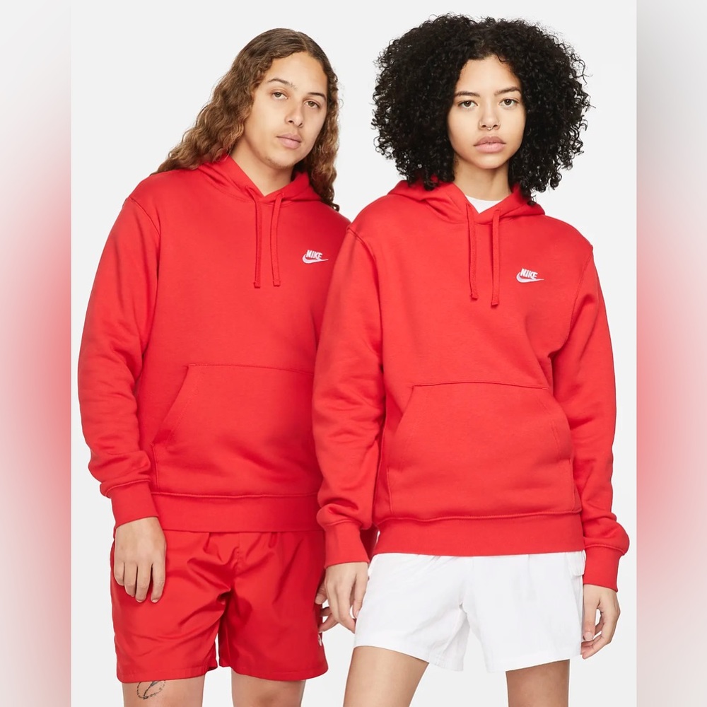 Men’s Nike sportswear club fleece pullover hoodie S red